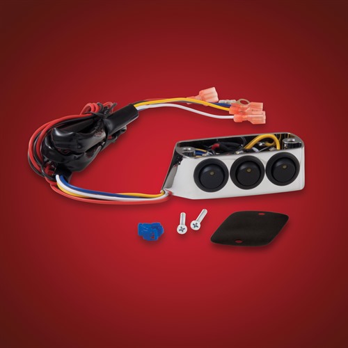 Chromowany przełącznik 3-pozycyjny z LED 52-605A - obrazek 3