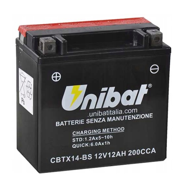 Akumulator UNIBAT CBTX14-BS 12Ah 200A
