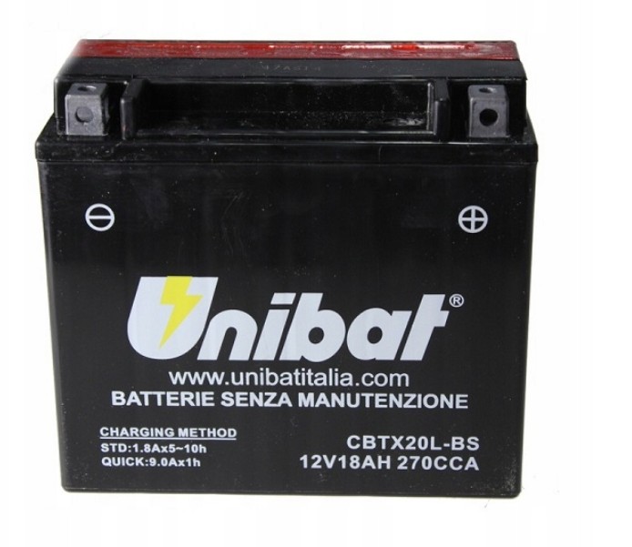 Akumulator UNIBAT CBTX20L-BS 18Ah 270A