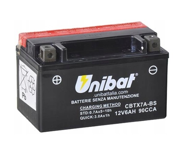 Akumulator UNIBAT CBTX7A-BS 6Ah 90A