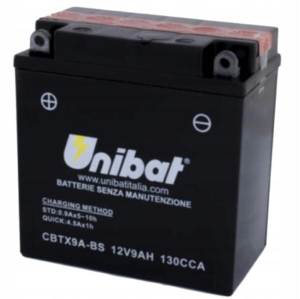 Akumulator UNIBAT CBTX9A-BS 9Ah 120A