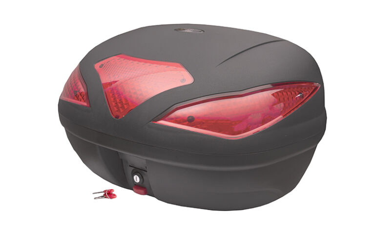 Kufer Moretti MR-709 43L, czarny, czerwony odblask