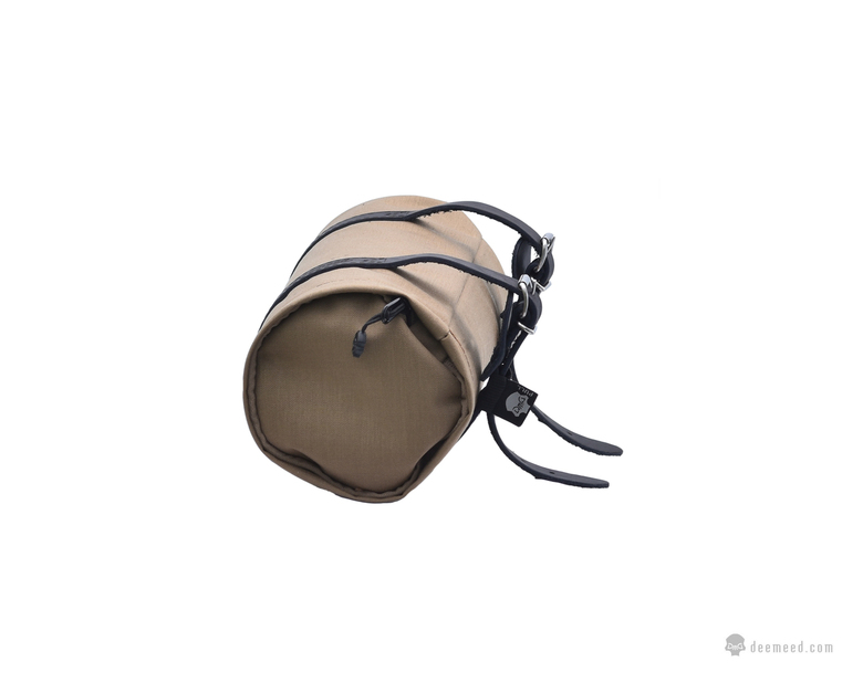 Piórnik / rolka wykonana z oliwkowej CORDURY® z czarnymi paskami - obrazek 3