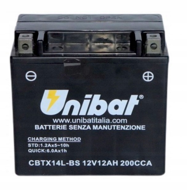 Akumulator UNIBAT CBTX14L-BS 12Ah 200A