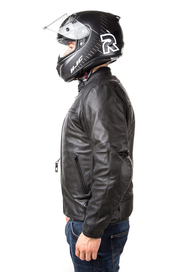 Skórzana kurtka z poduszką powietrzną HELITE Leather Roadster czarna dla motocyklistów - obrazek 9