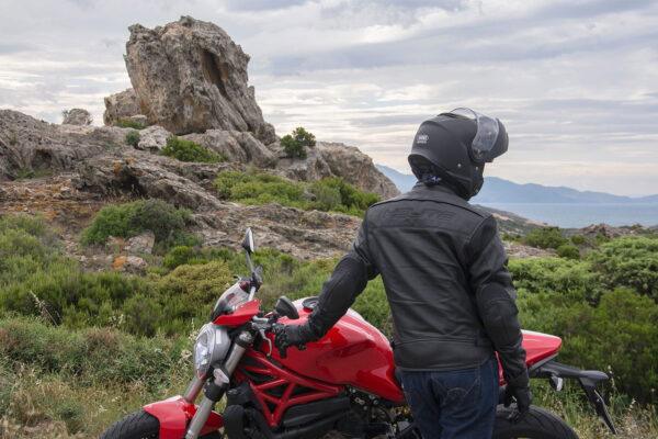 Skórzana kurtka z poduszką powietrzną HELITE Leather Roadster czarna dla motocyklistów - obrazek 17