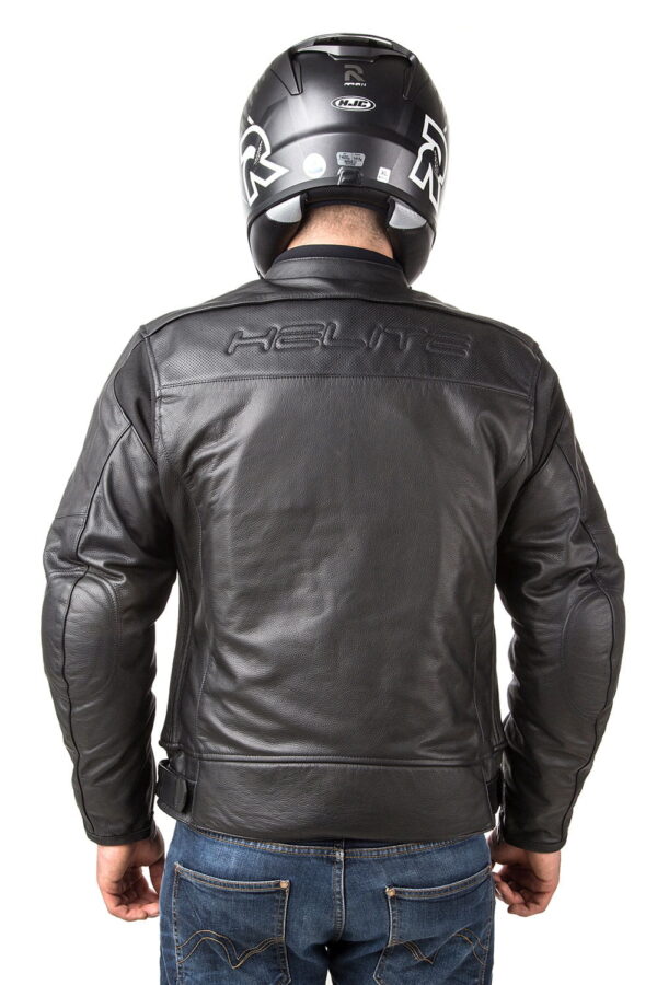 Skórzana kurtka z poduszką powietrzną HELITE Leather Roadster czarna dla motocyklistów - obrazek 7