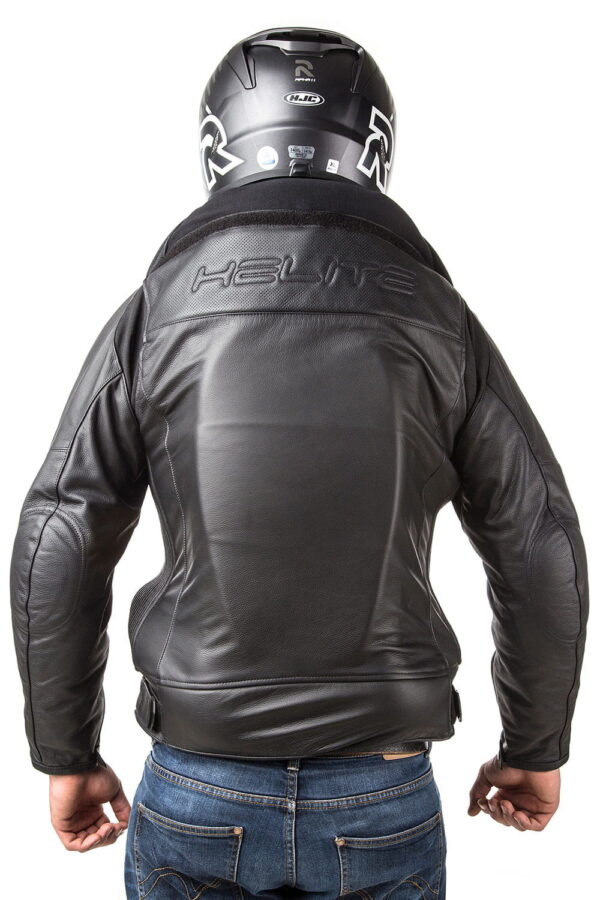 Skórzana kurtka z poduszką powietrzną HELITE Leather Roadster czarna dla motocyklistów - obrazek 8
