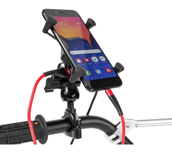 Uchwyt na telefon z gniazdem USB RAM L - obrazek 2