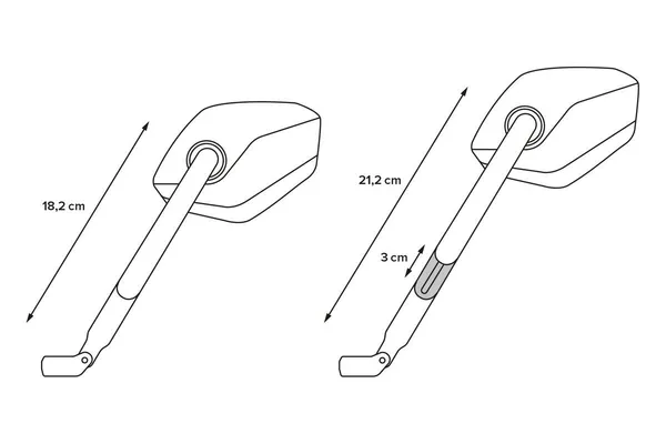 Zestaw lusterek Sw-Motech Sport M10x1.25 152mm - obrazek 2