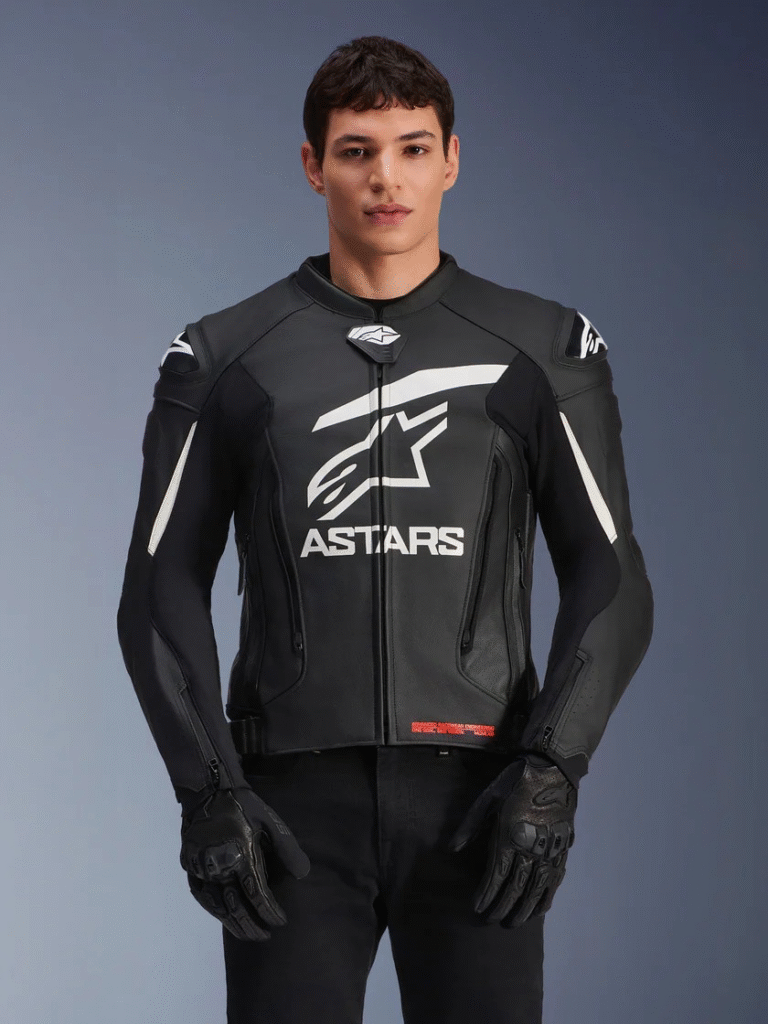 Skórzana kurtka GP Plus V4 Alpinestars Czarno-biała