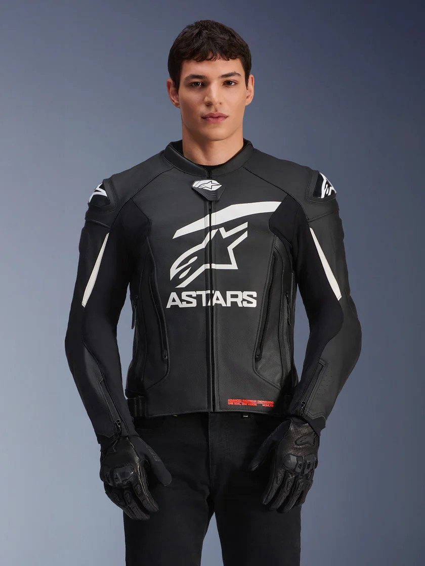 Skórzana kurtka GP Plus V4 Alpinestars Czarno-biała