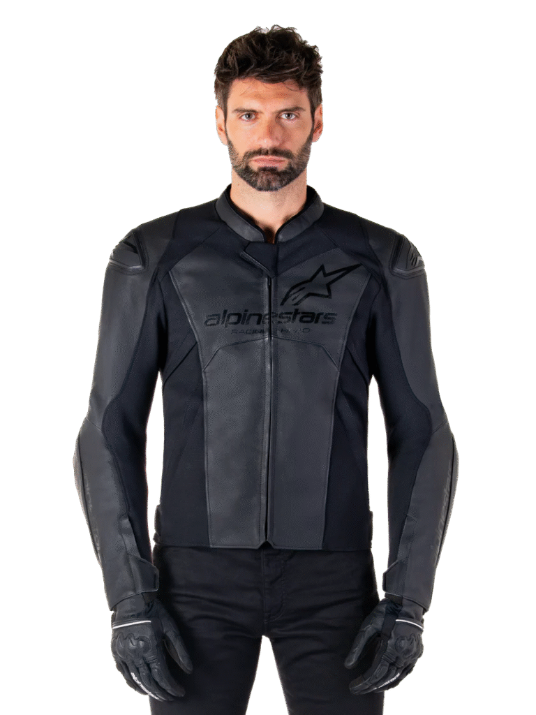 Kurtka Skórzana Faster V3 Alpinestars Czarna Klasa AA