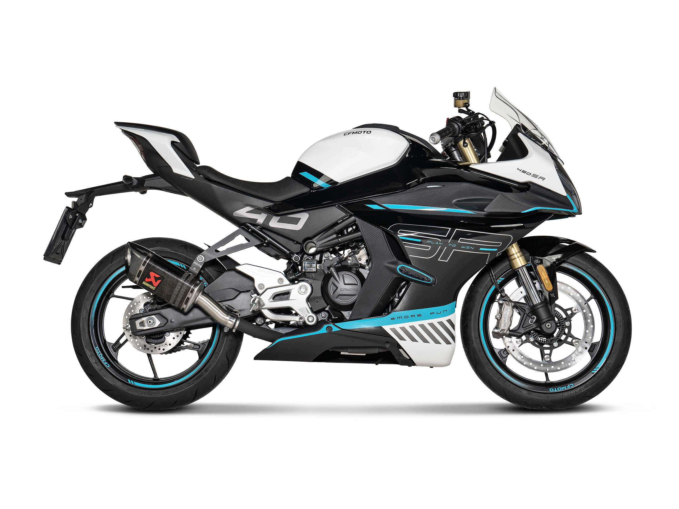 Aluminiowe mocowanie tłumika Akrapovič do CFMoto 450SR / 450NK - obrazek 2