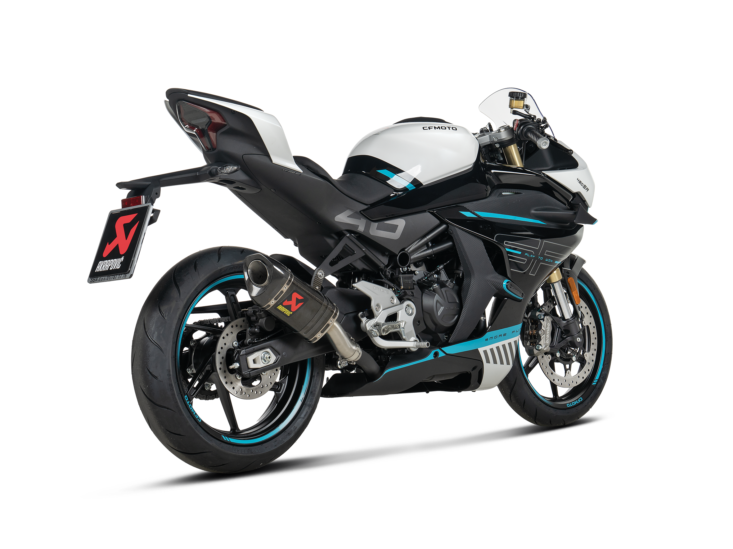 Aluminiowe mocowanie tłumika Akrapovič do CFMoto 450SR / 450NK - obrazek 3