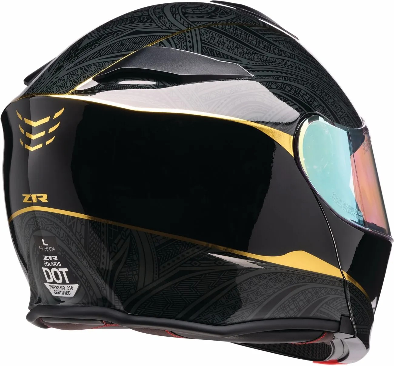 Kask szczękowy Z1R Solaris 2.0 Notorious Czarny/ZŁoty - obrazek 5