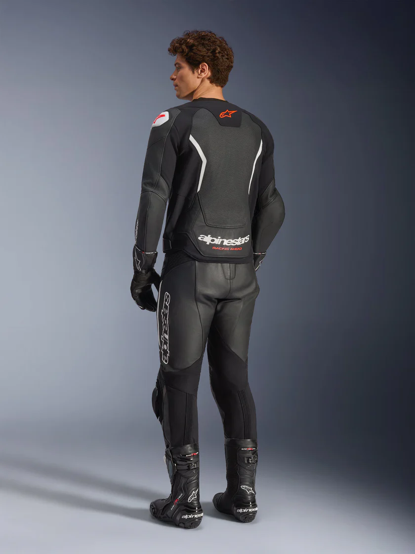 Kurtka Skórzana Męska GP Force V2 Air Alpinestars Czarny/Biały Klasa AA - obrazek 3