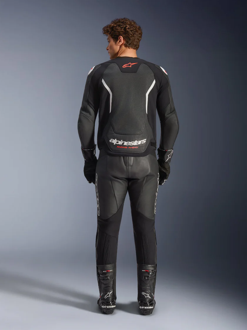 Kurtka Skórzana Męska GP Force V2 Air Alpinestars Czarny/Biały Klasa AA - obrazek 4