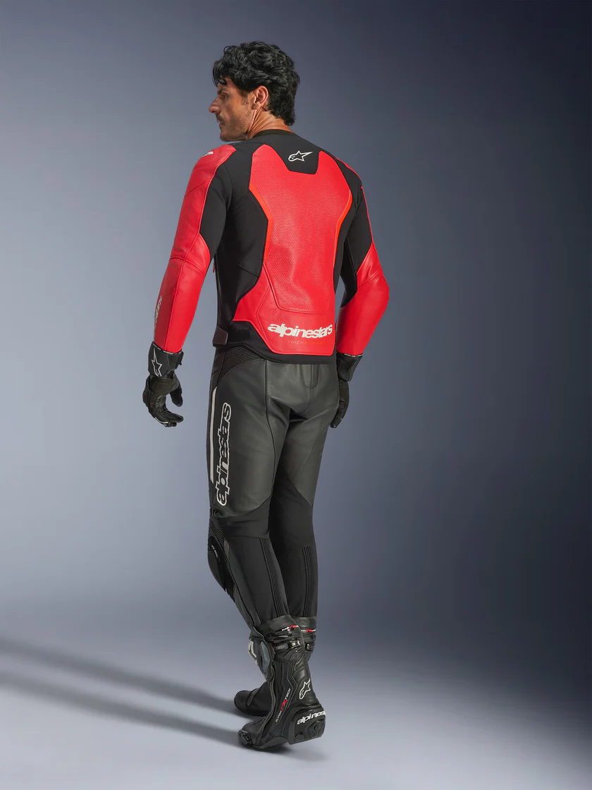 Kurtka Skórzana Męska GP Force V2 Air Alpinestars Czerwona Klasa AA - obrazek 4