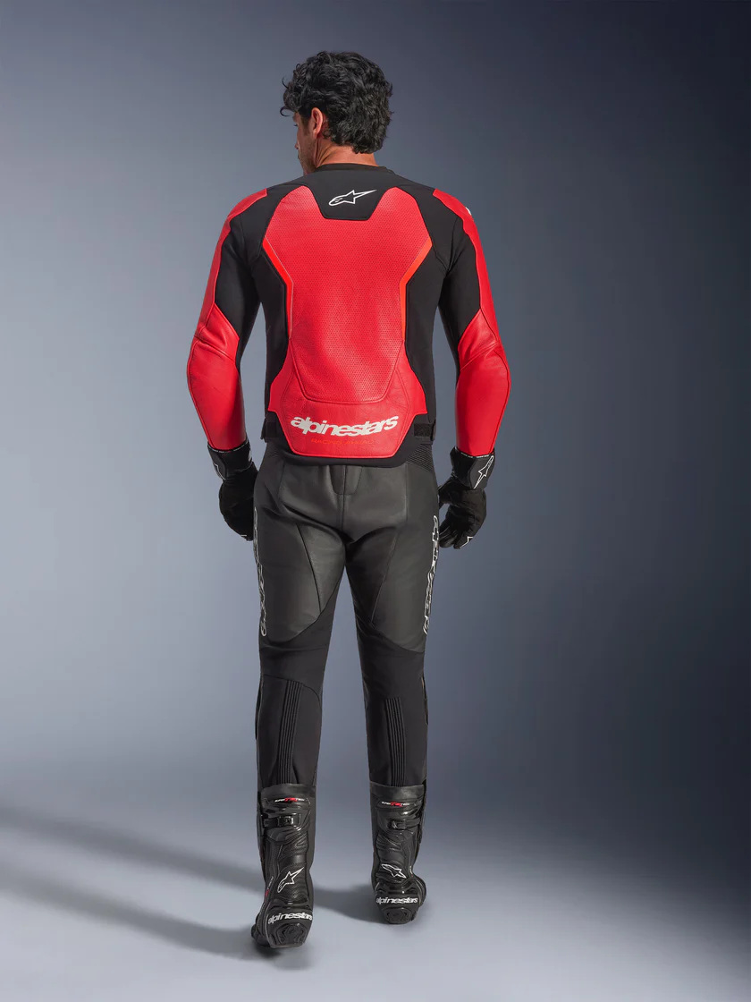 Kurtka Skórzana Męska GP Force V2 Air Alpinestars Czerwona Klasa AA - obrazek 5