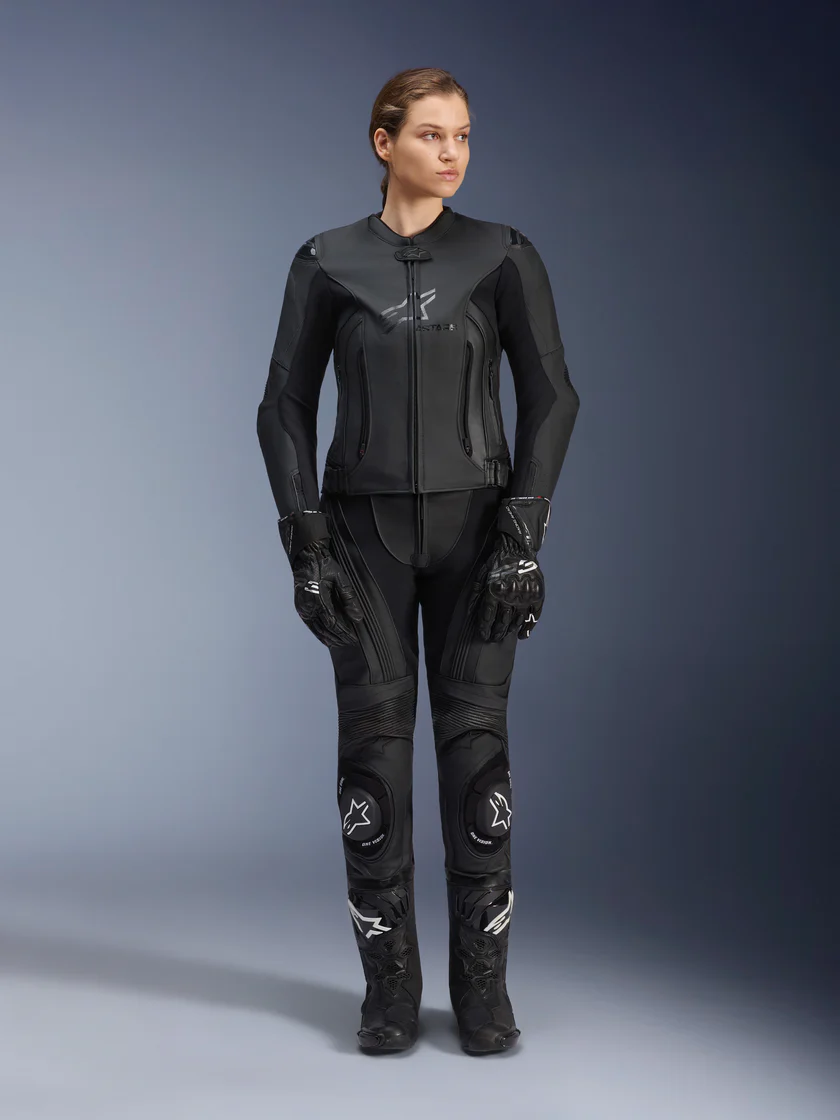 Kurtka Skórzana Damska Stella GP Plus V4 Alpinestars Czarna Klasa AA - obrazek 5