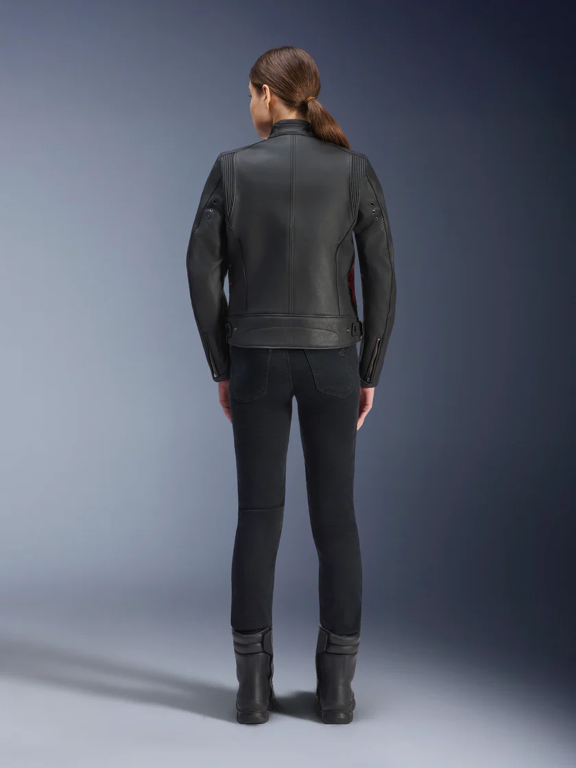 Kurtka Skórzana Damska Stella Dyno Alpinestars Czarny/Czerwony Klasa A - obrazek 3