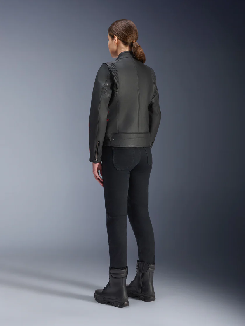 Kurtka Skórzana Damska Stella Dyno Alpinestars Czarny/Czerwony Klasa A - obrazek 4