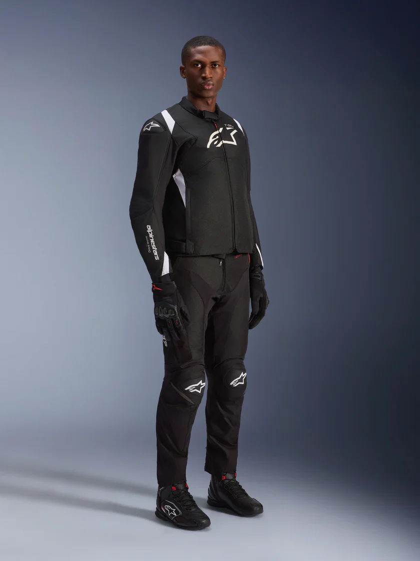 Kurtka Wodoodporna Męska T-SP 1 V2 Alpinestars Czarny/Biały Klasa A - obrazek 2