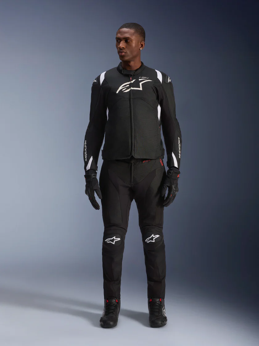 Kurtka Wodoodporna Męska T-SP 1 V2 Alpinestars Czarny/Biały Klasa A - obrazek 5