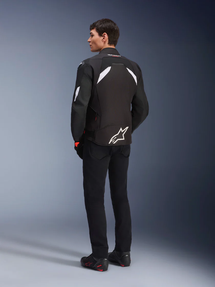 Kurtka Wodoodporna Męska T-GP R V3 Drystar Alpinestars Czarny/Biały Klasa A - obrazek 4