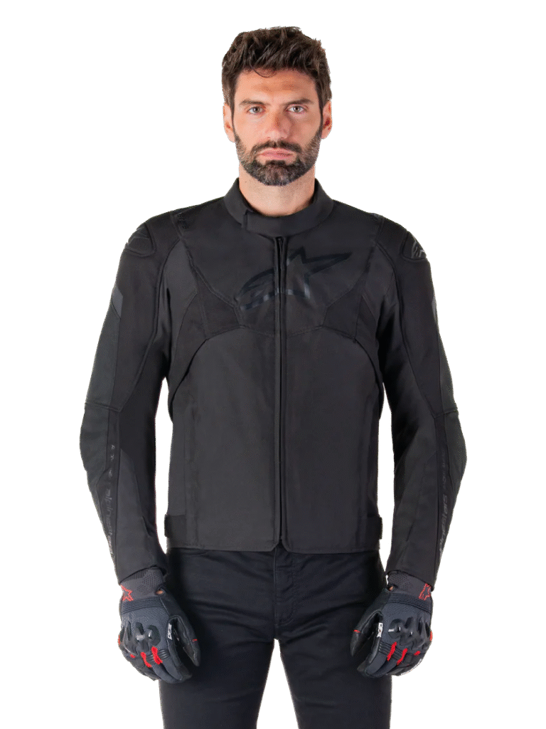 Kurtka Wodoodporna Męska T-Jaws V4 Alpinestars Czarna Klasa A