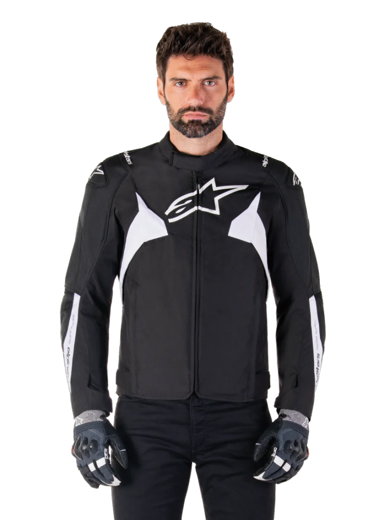 Kurtka Wodoodporna Męska T-Jaws V4 Alpinestars Czarny/Biały Klasa A