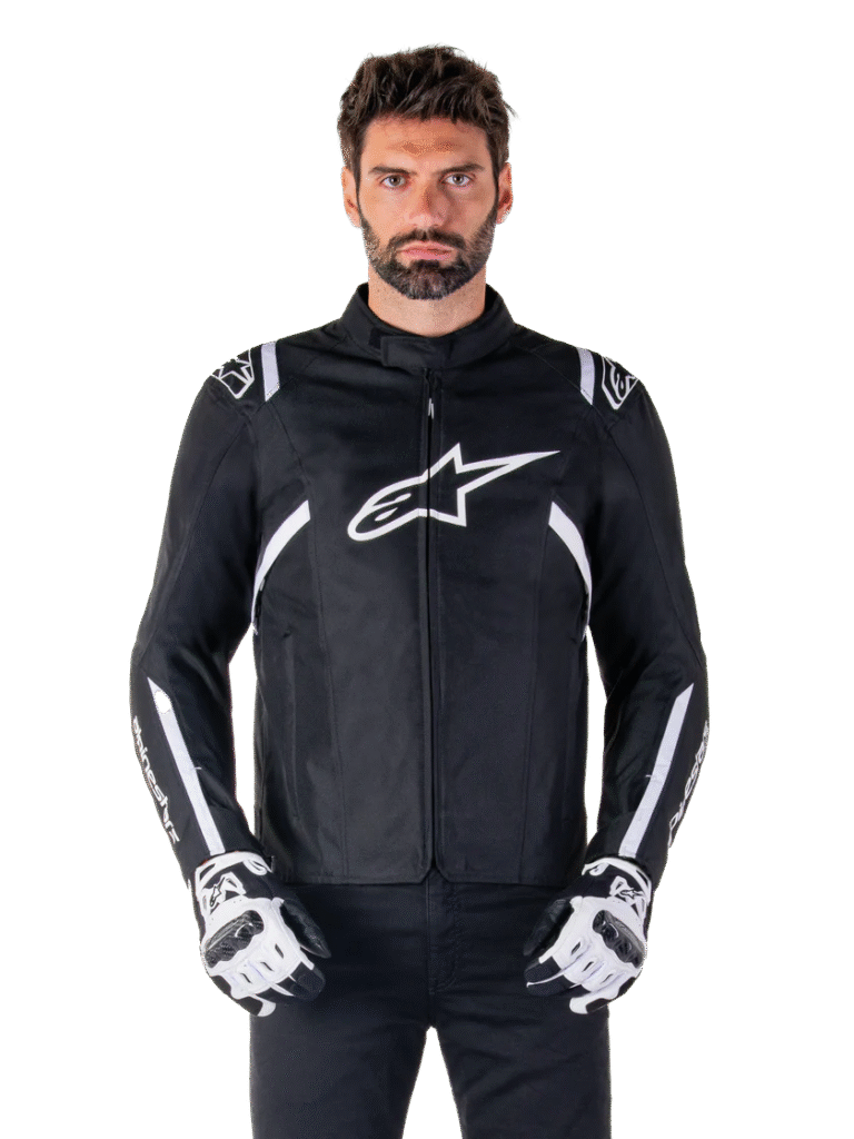 Kurtka Wodoodporna Męska T-SPS V2 Alpinestars Czarny/Biały Klasa A