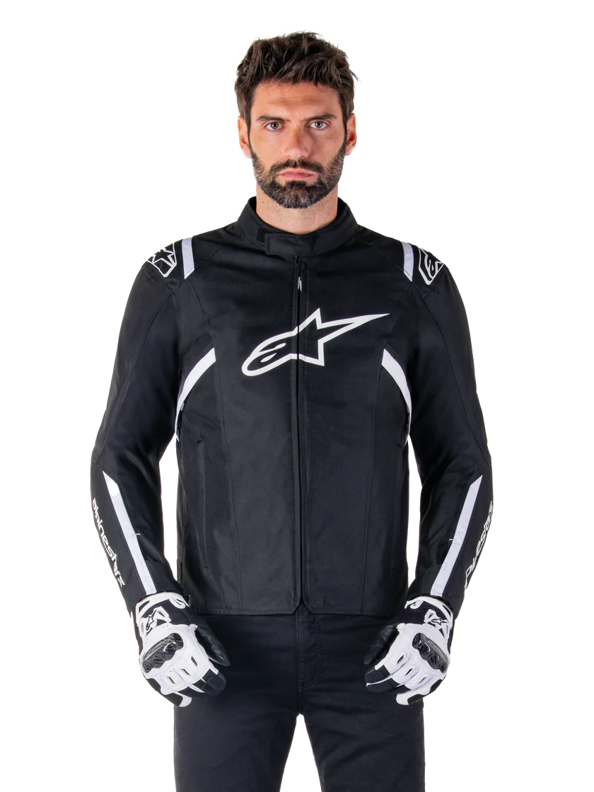 Kurtka Wodoodporna Męska T-SPS V2 Alpinestars Czarny/Biały Klasa A