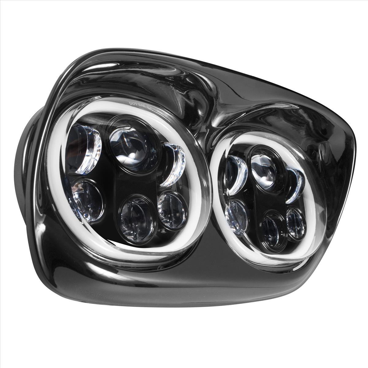 Podwójny reflektor LED HOGWORKZ® HALOMAKER do Harley-Davidson Road Glide ’98–’13 | Czarny - obrazek 2