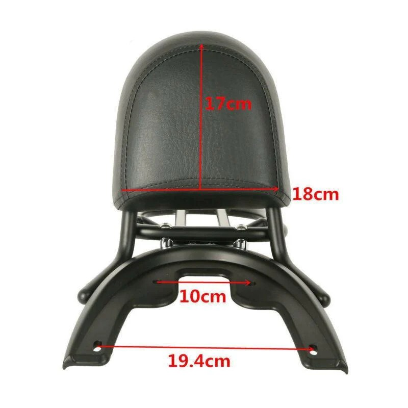 Oparcie pasażera z bagażnikiem V-rod Czarne - obrazek 7