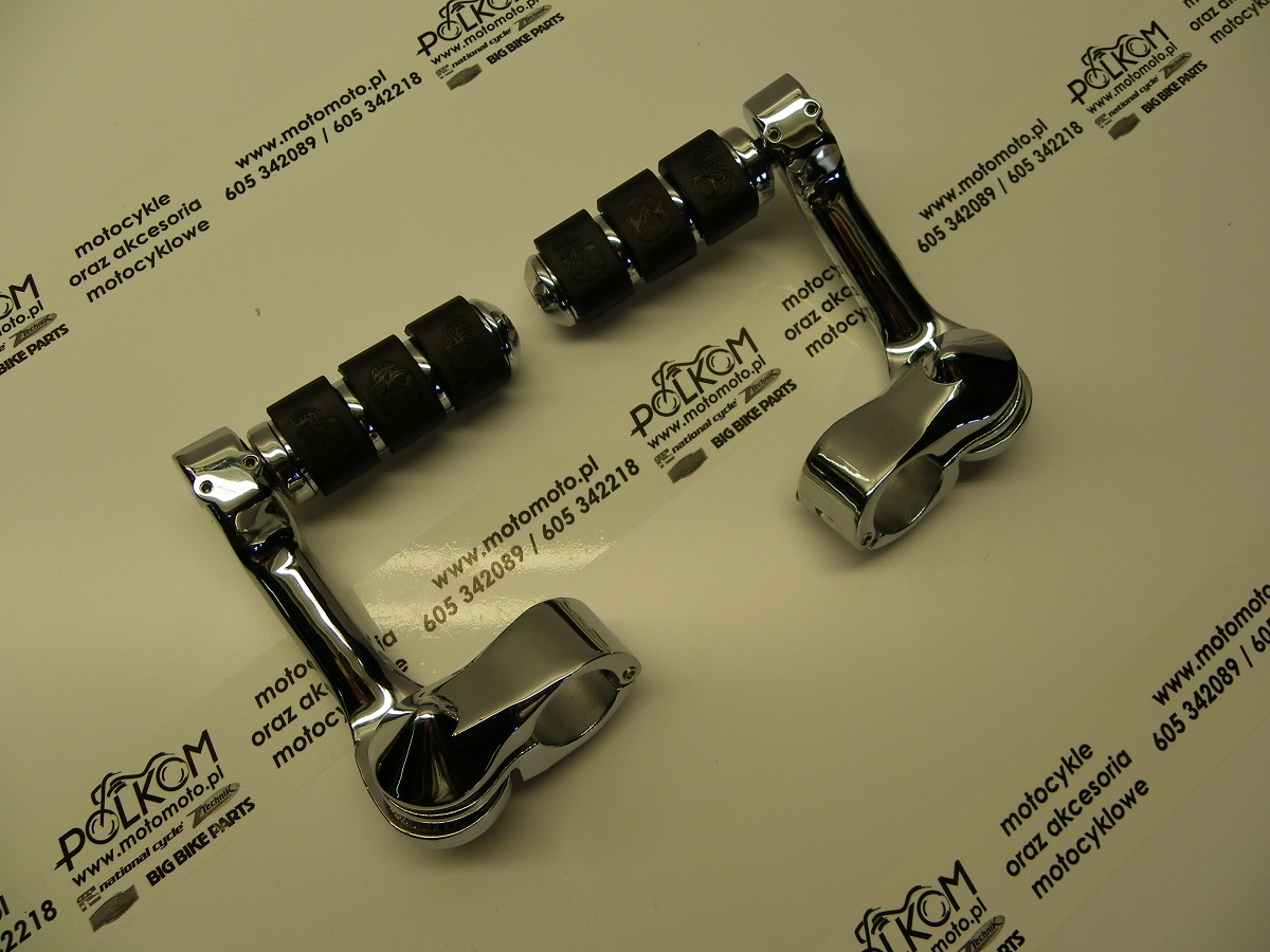 Spacerówki małe chrom, ramię 15 cm, mocowanie 32mm