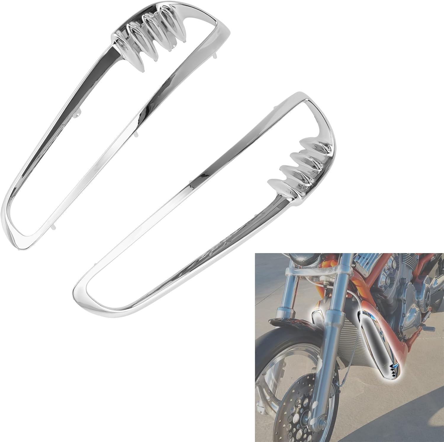 Nakładki na chłodnicę chrom Harley V-ROD - obrazek 2