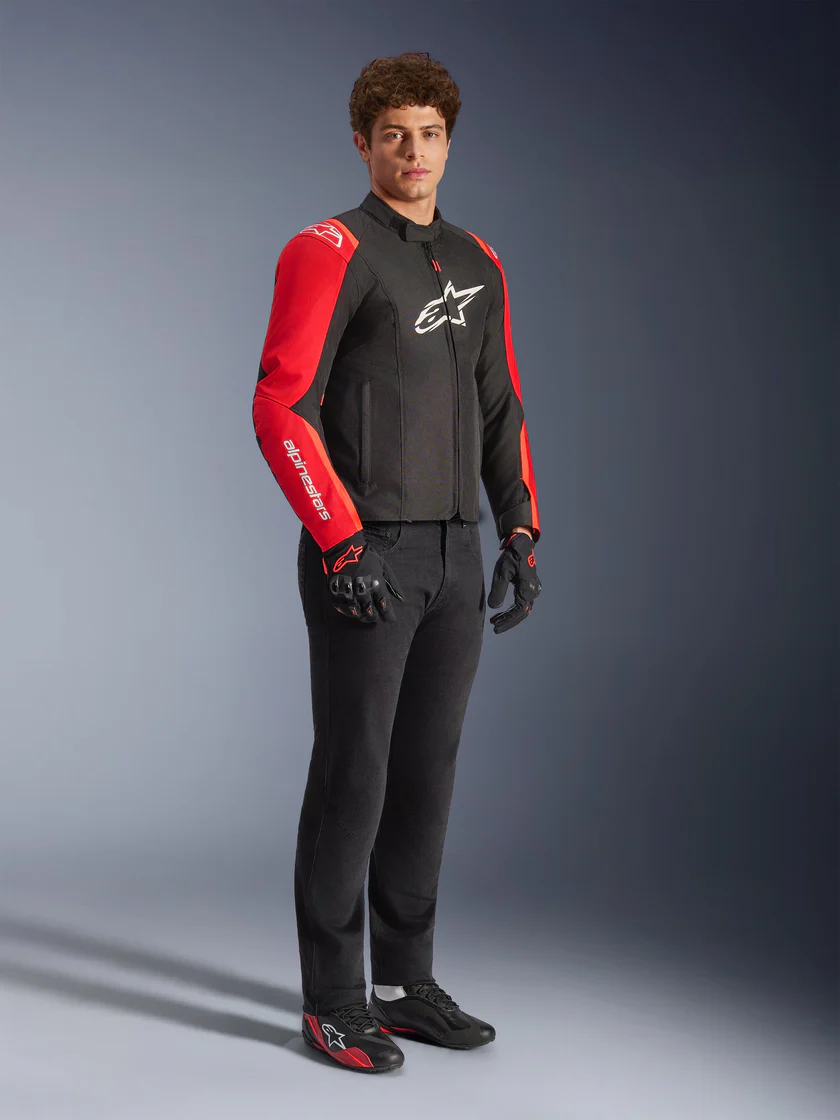 Kurtka Wodoodporna Męska T-SPS V2 Alpinestars Czarny/Czerwony Klasa A - obrazek 4