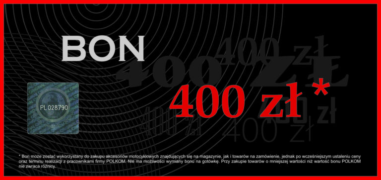 Bon podarunkowy o wartości 400 zł