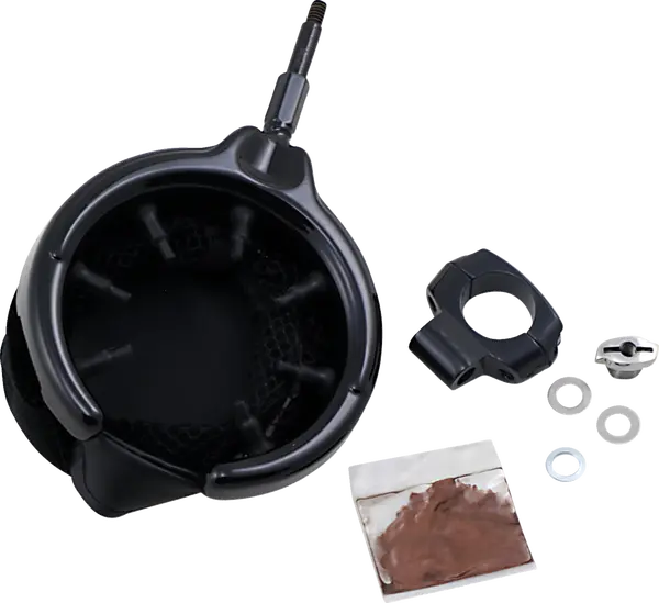 Uchwyt na kubek czarny z siatką obejma na kierownicę 25,4mm 1"