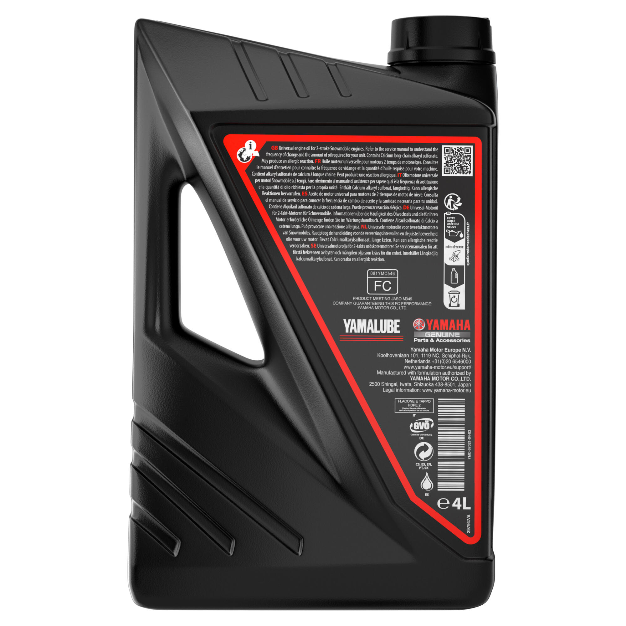 Olej półsyntetyczny do skuterów śnieżnych Yamalube S2-SM 4L - obrazek 2